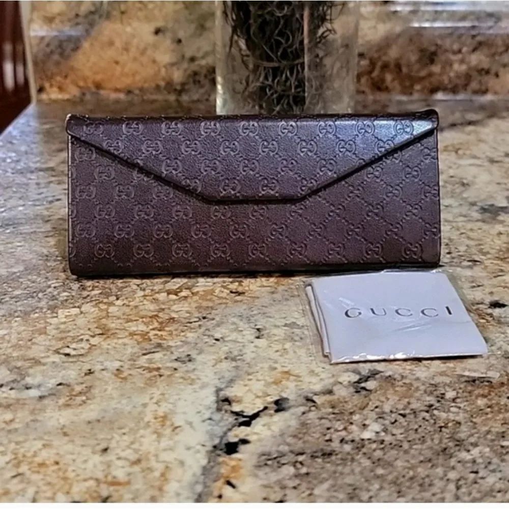 Gucci Brown Monogram Sunglasses Case